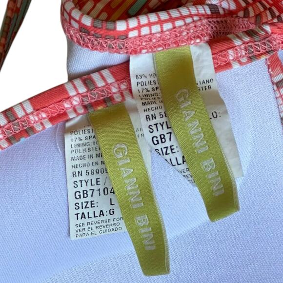 Womens Swimsuit Size Large Multicolor Bikini Geometric Southwestern Beach Ready - Picture 3 of 8